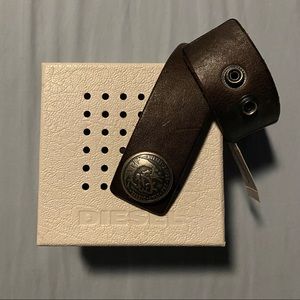 Diesel Brown Leather Bracelet